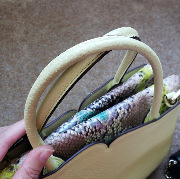 Kate spade spencer lemonsorbet snakeskin satchel - Picture 8 of 17